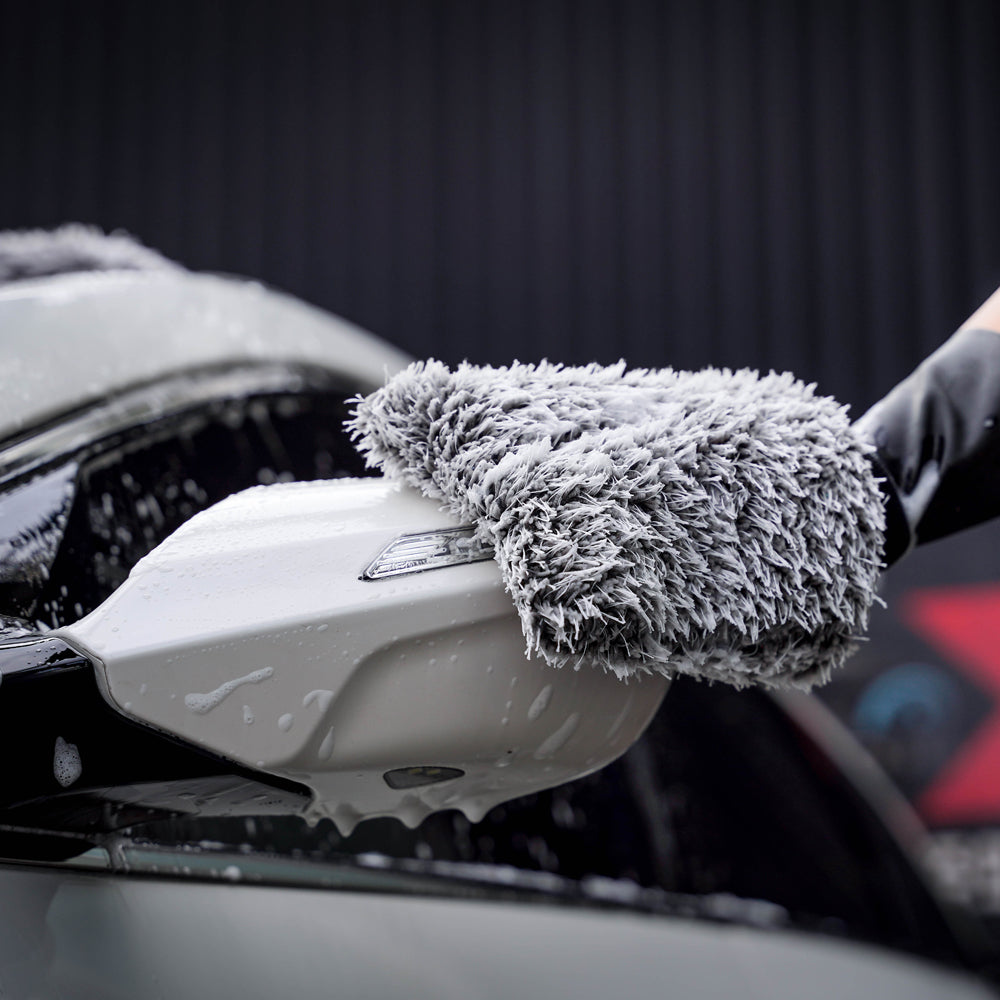 Premium Double Twist Mitt – Gray (Ultra-Soft, Scratch-Free Wash)